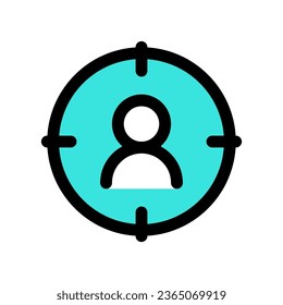 Editable headhunting, target, audience, marketing, users vector icon. Business, work, job, office. Part of a big icon set family. Perfect for web and app interfaces, presentations, infographics, etc
