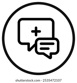 Icono de Vector de consulta de salud editable. Parte de una gran familia de iconos. Perfecto para interfaces de Web y App, presentaciones, infografías, etc