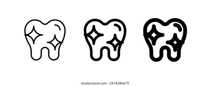 Editable healthy clean tooth vector icon. Dentistry, healthcare, medical. Part of a big icon set family. Perfect for web and app interfaces, presentations, infographics, etc