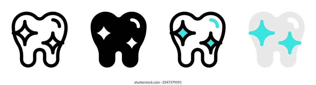 Editable healthy clean tooth vector icon. Dentistry, healthcare, medical. Part of a big icon set family. Perfect for web and app interfaces, presentations, infographics, etc