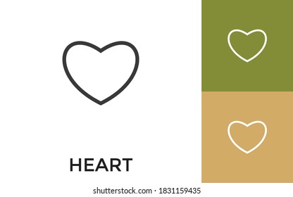 Editable Heart Icon with Title. Useful For Mobile Application, Website, Software and Print Media.