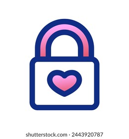 Editable heart lock, love lock vector icon. Wedding, valentine, love, celebration. Part of a big icon set family. Perfect for web and app interfaces, presentations, infographics, etc