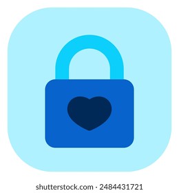 Editable heart lock, love lock vector icon. Wedding, valentine, love, celebration. Part of a big icon set family. Perfect for web and app interfaces, presentations, infographics, etc