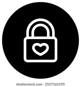 Editable heart lock, love lock vector icon. Wedding, valentine, love, celebration. Part of a big icon set family. Perfect for web and app interfaces, presentations, infographics, etc