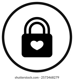 Editable heart lock, love lock vector icon. Wedding, valentine, love, celebration. Part of a big icon set family. Perfect for web and app interfaces, presentations, infographics, etc