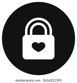 Editable heart lock, love lock vector icon. Wedding, valentine, love, celebration. Part of a big icon set family. Perfect for web and app interfaces, presentations, infographics, etc