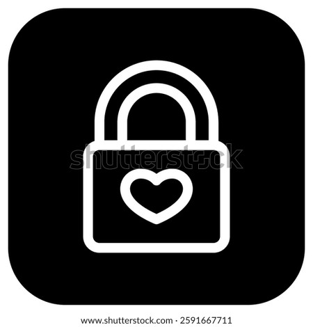 Editable heart lock, love lock vector icon. Wedding, valentine, love, celebration. Part of a big icon set family. Perfect for web and app interfaces, presentations, infographics, etc