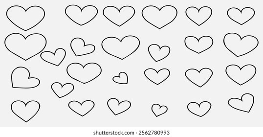 Editable Heart Outline Vector for Versatile Graphic Applications