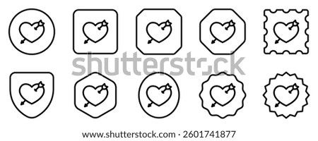 Editable heart struck by arrow vector icon. Wedding, valentine, love, celebration. Part of a big icon set family. Perfect for web and app interfaces, presentations, infographics, etc