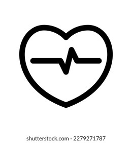 Editable heartbeat vector icon. Part of a big icon set family. Perfect for web and app interfaces, presentations, infographics, etc