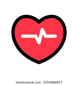 Editable heartbeat vector icon. Part of a big icon set family. Perfect for web and app interfaces, presentations, infographics, etc