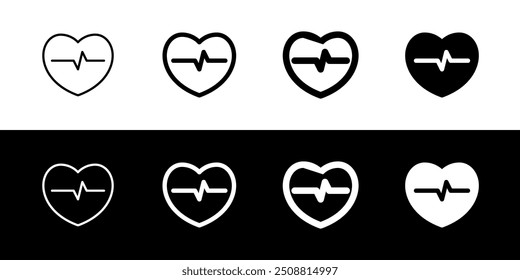 Icono de Vector de latidos del corazón editable. Parte de una gran familia de iconos. Perfecto para interfaces de Web y App, presentaciones, infografías, etc