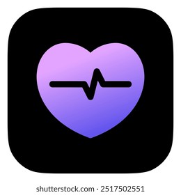 Editable heartbeat vector icon. Part of a big icon set family. Perfect for web and app interfaces, presentations, infographics, etc