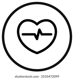 Icono de Vector de latidos del corazón editable. Parte de una gran familia de iconos. Perfecto para interfaces de Web y App, presentaciones, infografías, etc