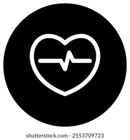 Editable heartbeat vector icon. Part of a big icon set family. Perfect for web and app interfaces, presentations, infographics, etc