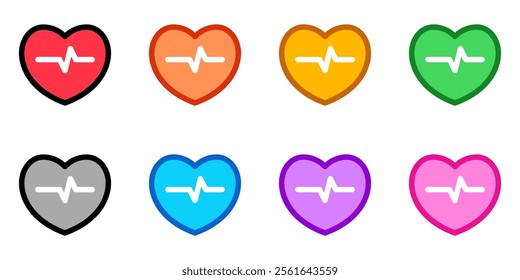 Editable heartbeat vector icon. Part of a big icon set family. Perfect for web and app interfaces, presentations, infographics, etc