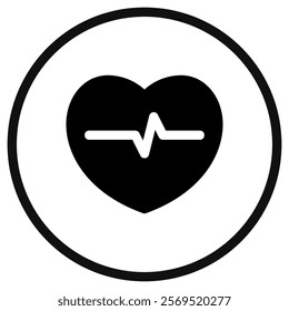 Editable heartbeat vector icon. Part of a big icon set family. Perfect for web and app interfaces, presentations, infographics, etc
