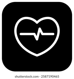 Editable heartbeat vector icon. Part of a big icon set family. Perfect for web and app interfaces, presentations, infographics, etc