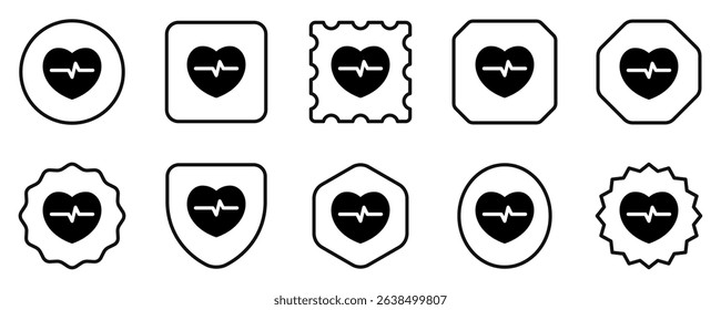 Editable heartbeat vector icon. Part of a big icon set family. Perfect for web and app interfaces, presentations, infographics, etc