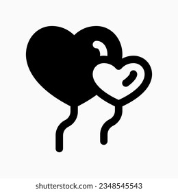 Editable hearts balloon vector icon. Wedding, valentine, love, celebration. Part of a big icon set family. Perfect for web and app interfaces, presentations, infographics, etc