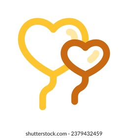 Editable hearts balloon vector icon. Wedding, valentine, love, celebration. Part of a big icon set family. Perfect for web and app interfaces, presentations, infographics, etc