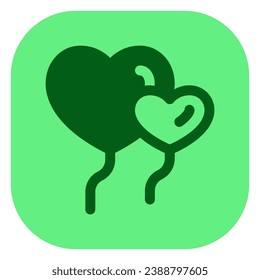 Editable hearts balloon vector icon. Wedding, valentine, love, celebration. Part of a big icon set family. Perfect for web and app interfaces, presentations, infographics, etc