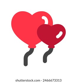 Editable hearts balloon vector icon. Wedding, valentine, love, celebration. Part of a big icon set family. Perfect for web and app interfaces, presentations, infographics, etc