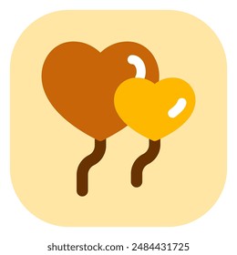 Editable hearts balloon vector icon. Wedding, valentine, love, celebration. Part of a big icon set family. Perfect for web and app interfaces, presentations, infographics, etc