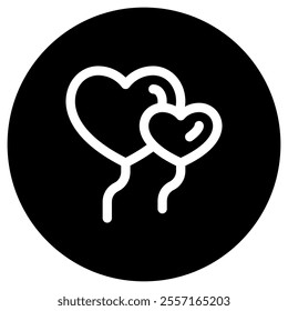 Editable hearts balloon vector icon. Wedding, valentine, love, celebration. Part of a big icon set family. Perfect for web and app interfaces, presentations, infographics, etc