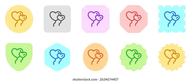 Editable hearts balloon vector icon. Wedding, valentine, love, celebration. Part of a big icon set family. Perfect for web and app interfaces, presentations, infographics, etc
