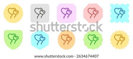 Editable hearts balloon vector icon. Wedding, valentine, love, celebration. Part of a big icon set family. Perfect for web and app interfaces, presentations, infographics, etc