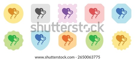 Editable hearts balloon vector icon. Wedding, valentine, love, celebration. Part of a big icon set family. Perfect for web and app interfaces, presentations, infographics, etc
