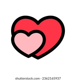 Editable hearts vector icon. Wedding, valentine, love, celebration. Part of a big icon set family. Perfect for web and app interfaces, presentations, infographics, etc