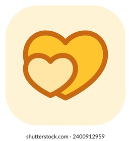 Editable hearts vector icon. Wedding, valentine, love, celebration. Part of a big icon set family. Perfect for web and app interfaces, presentations, infographics, etc
