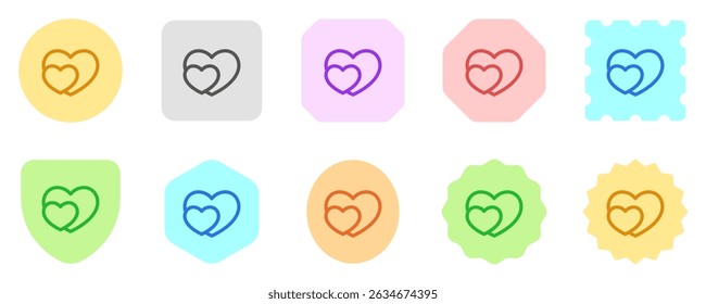 Ícone de vetor de corações editável. Casamento, namorados, amor, celebração. Parte de uma grande família de conjuntos de ícones. Perfeito para interfaces web e app, apresentações, infográficos, etc