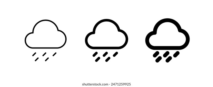 Editable heavy rainfall vector icon. Part of a big icon set family. Perfect for web and app interfaces, presentations, infographics, etc