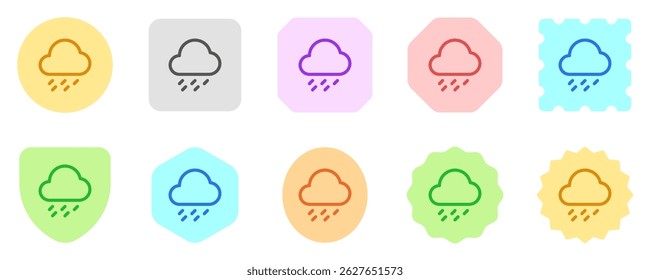 Ícone de vetor de chuva pesada editável. Parte de uma grande família de conjuntos de ícones. Perfeito para interfaces web e app, apresentações, infográficos, etc