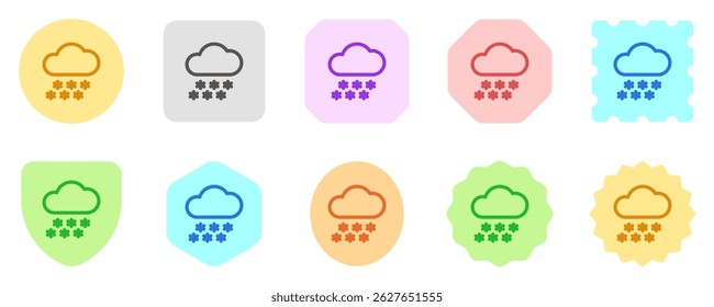 Ícone de vetor de queda de neve pesada editável. Parte de uma grande família de conjuntos de ícones. Perfeito para interfaces web e app, apresentações, infográficos, etc