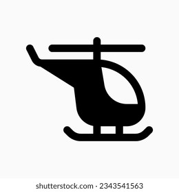 Icono de vector de helicóptero editable. Vehículos, transporte, viajes. Parte de una familia de iconos grandes. Perfecto para interfaces web y de aplicaciones, presentaciones, infografías, etc