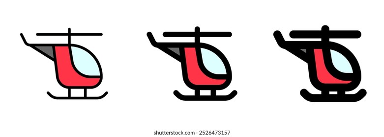 Editable helicopter vector icon. Vehicles, transportation, travel. Part of a big icon set family. Perfect for web and app interfaces, presentations, infographics, etc