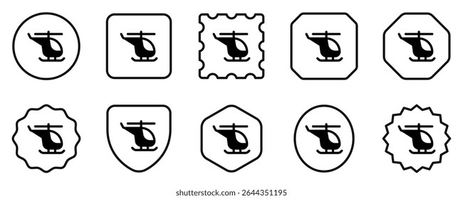 Editable helicopter vector icon. Vehicles, transportation, travel. Part of a big icon set family. Perfect for web and app interfaces, presentations, infographics, etc