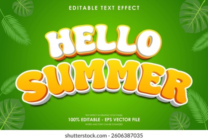 Editable Hello Summer Text Effect