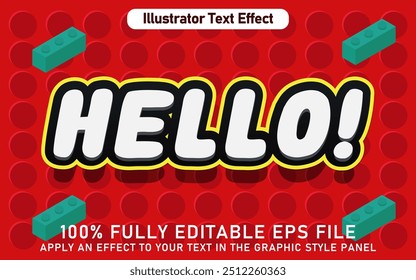 BEARBEITBARE HELLO TEXT EFFECT EPS DATEI