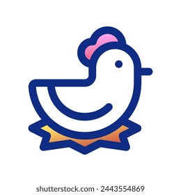 Editable hen, chicken vector icon. Animal, farm, livestock. Part of a big icon set family. Perfect for web and app interfaces, presentations, infographics, etc