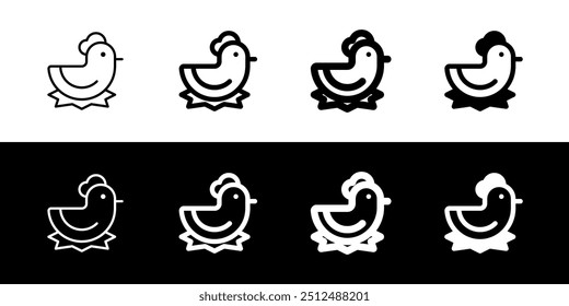 Editable hen, chicken vector icon. Animal, farm, livestock. Part of a big icon set family. Perfect for web and app interfaces, presentations, infographics, etc
