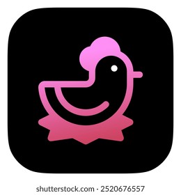 Editable hen, chicken vector icon. Animal, farm, livestock. Part of a big icon set family. Perfect for web and app interfaces, presentations, infographics, etc