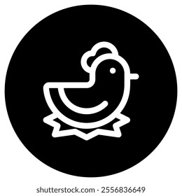 Editable hen, chicken vector icon. Animal, farm, livestock. Part of a big icon set family. Perfect for web and app interfaces, presentations, infographics, etc