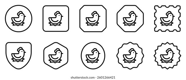 Editable hen, chicken vector icon. Animal, farm, livestock. Part of a big icon set family. Perfect for web and app interfaces, presentations, infographics, etc