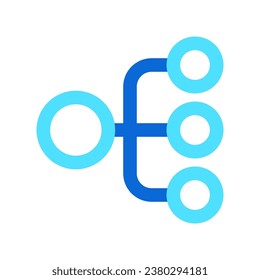 Jerarquía editable, organigrama, estructura, icono vectorial de diagrama de flujo. Negocios, trabajo, oficina. Parte de una familia de iconos grandes. Perfecto para interfaces web y de aplicaciones, presentaciones, infografías, etc