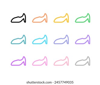 Editable high heels vector icon. Clothing, fashion, apparel. Part of a big icon set family. Perfect for web and app interfaces, presentations, infographics, etc